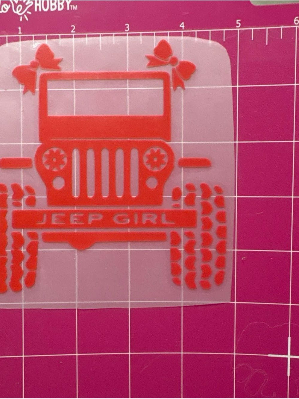 Jeep Girl vinyl decal in Red - Unbranded